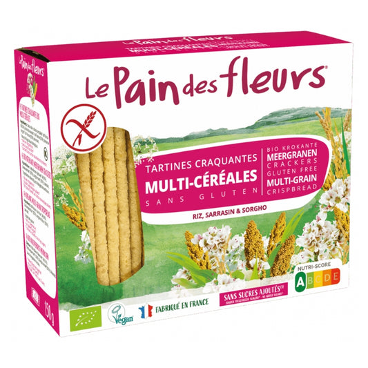 Le Pain des Fleurs - Tartines Craquantes Bio multi-céréales - 150 g