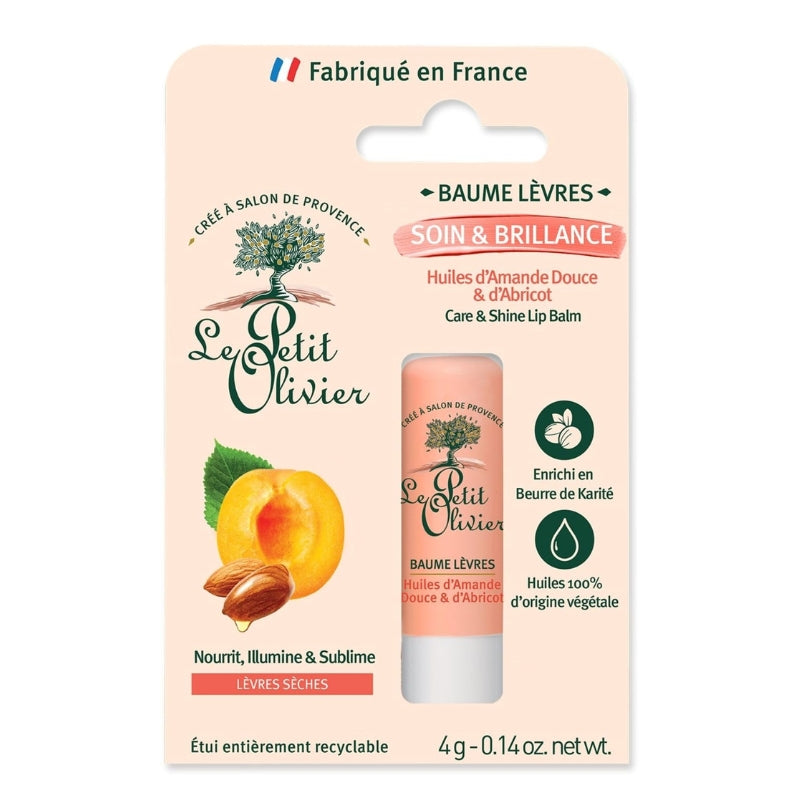 Le Petit Olivier - Baume à lèvres - Amande douce & Abricot - 4 g