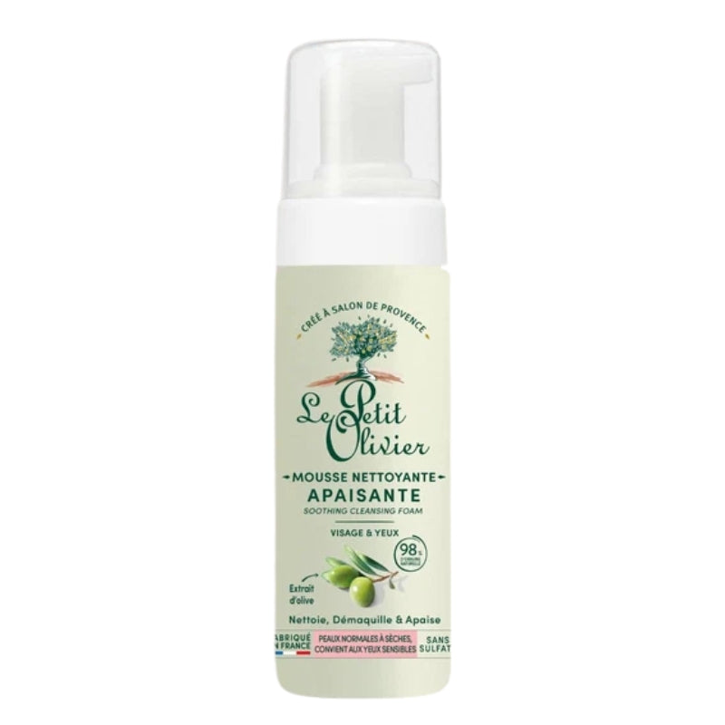 Le Petit Olivier - Mousse nettoyante apaisante - Visage & yeux - 150 ml