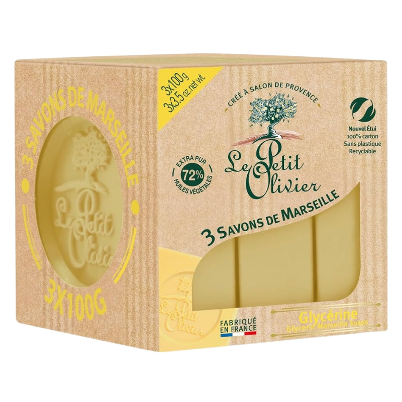 Le Petit Olivier - Savons de Marseille glycérine - Citronnelle - 3 unités
