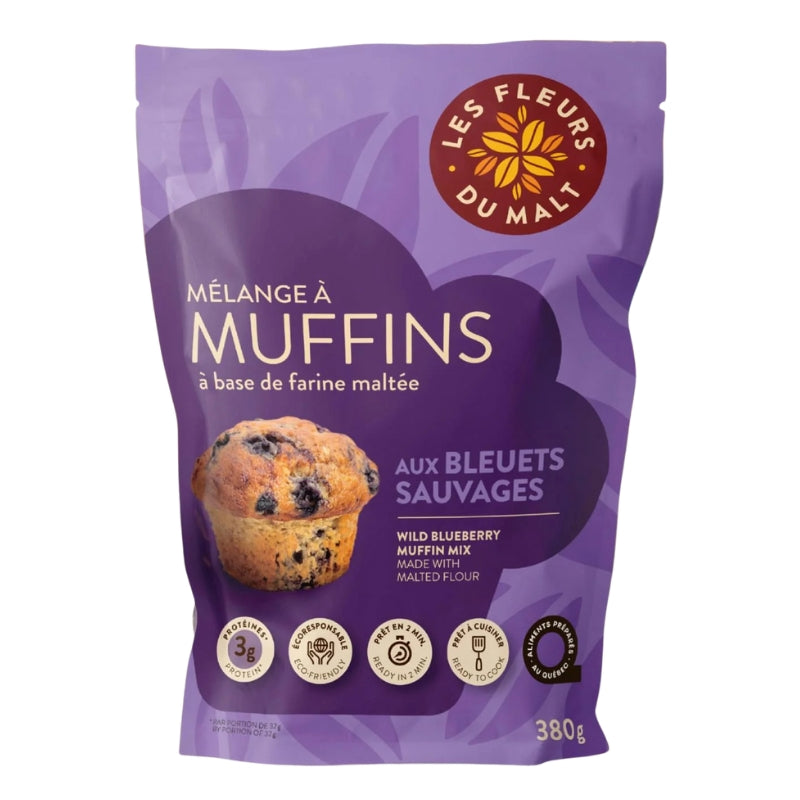 Le fleurs du malt - Mélange à muffins - Bleuets sauvages - 380 g