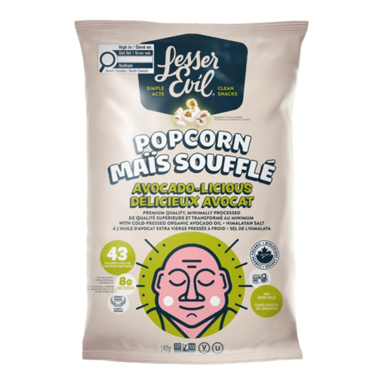 Lesser Evil - Popcorn bio - Délicieux à l'avocat - 142 g