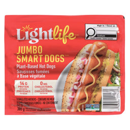 Lightlife - Saucisse fumées végétales - Jumbo - 380 g