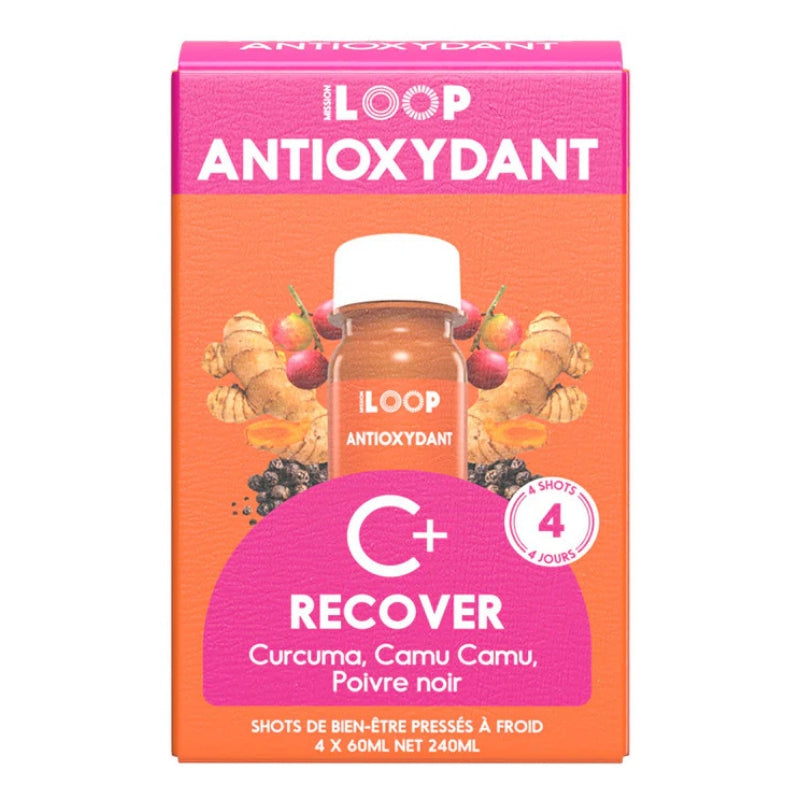 LOOP - Shots de bien-être Antioxydant - C+ Recover - 4 X 60 ml