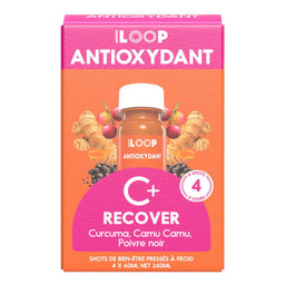 LOOP - Shots de bien-être Antioxydant - C+ Recover - 4 X 60 ml