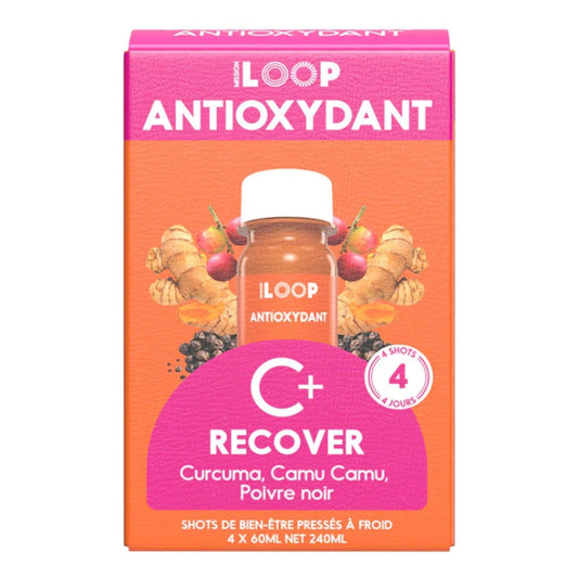 LOOP - Shots de bien-être Antioxydant - C+ Recover - 4 X 60 ml