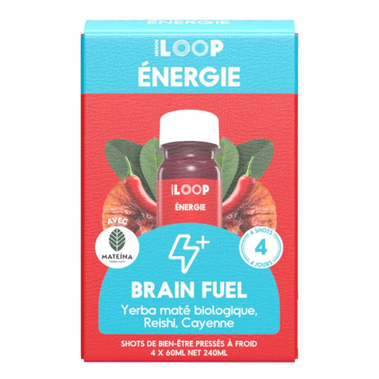 LOOP - Shots de bien-être Énergie - Brain fuel - 4 X 60 ml