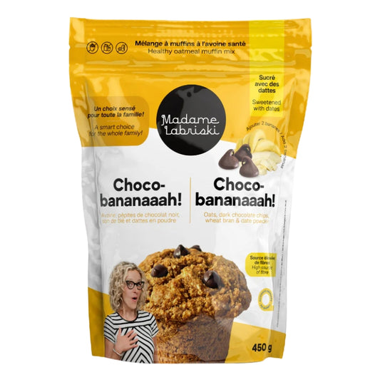 Madame Labriski - Mélange à muffins à l'avoine - Choco-banane - 450 g