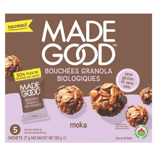 Made Good - Bouchées de granola bio - Moka - 5 sachets