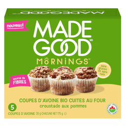 Made Good - Coupes d'avoine cuites au four bio - Croustade aux pommes - 5 coupes