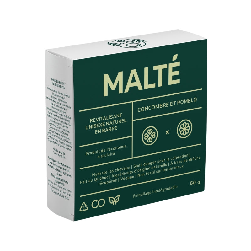 Malté Revitalisant barre naturel - Concombre et Pomelo 