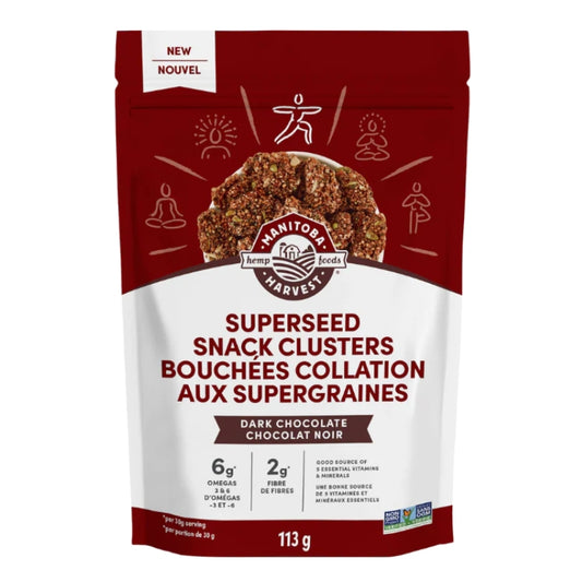 Manitoba Harvest - Bouchées collation supergraines - Chocolat noir - 113 g