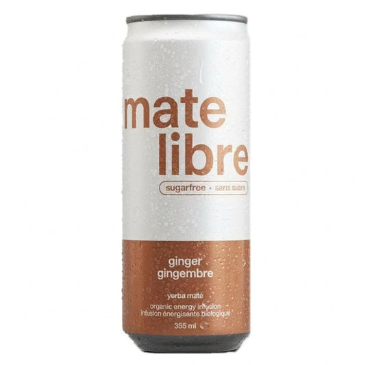Mate Libre - Infusion énergisante yerba mate - Gingembre - 355 ml