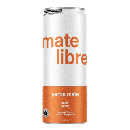 Mate Libre - Infusion énergisante yerba mate - Pêche - 355 ml
