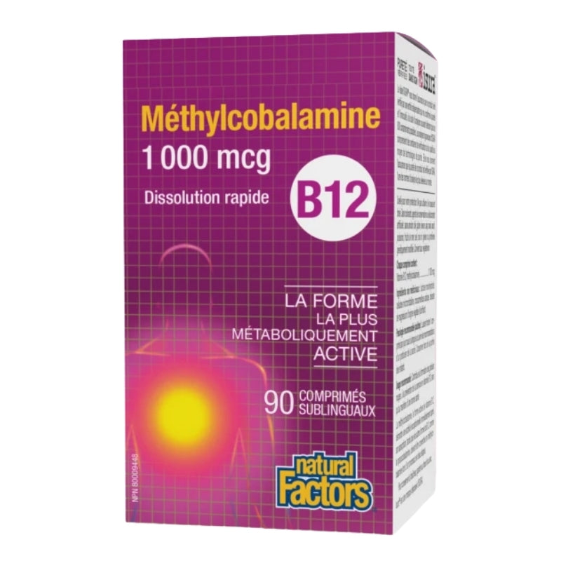 Natural Factors B12 Methylcobalamin - 1000 mcg  - 90 