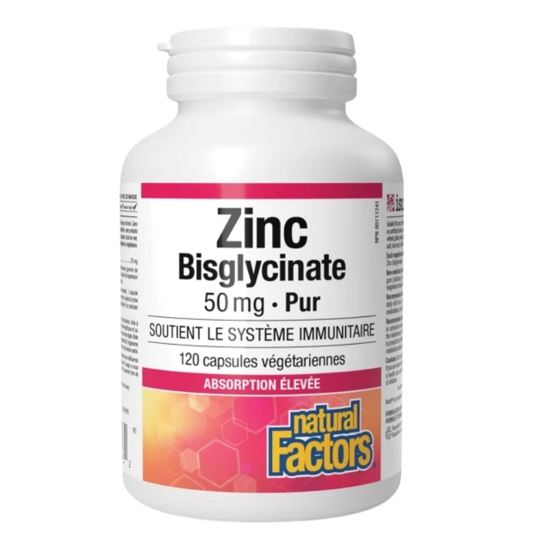 Natural Factors Zinc Bisglycinate Pur - 50 mg