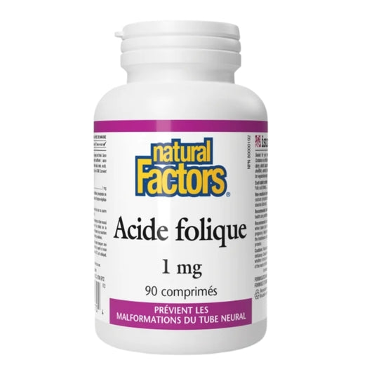 Natural Factors Acide Folique - 1 mg