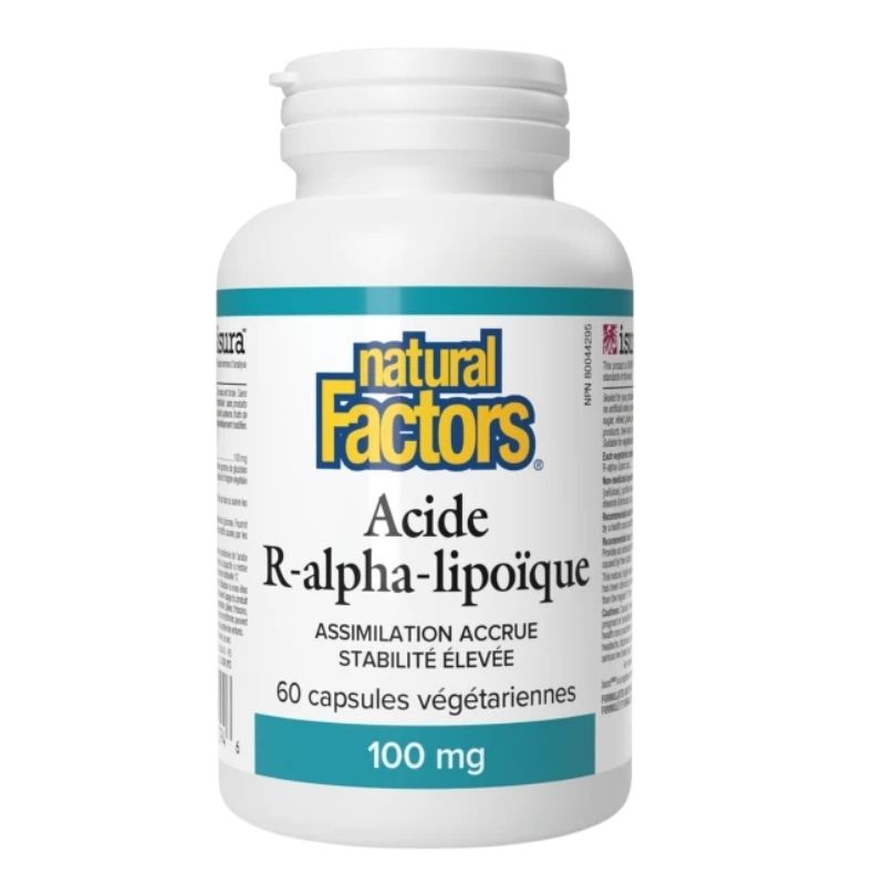 Natural Factors Acide R-Alpha-Lipoïque - 100 mg