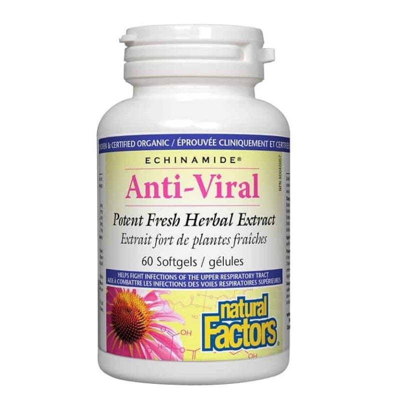 Natiral Factors Anti-Viral Extrait fort de plantes fraîches - ECHINAMIDE 60