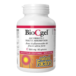 Natural Factors BioCgel Ascorbate C Haute absorption  - 500 mg 90