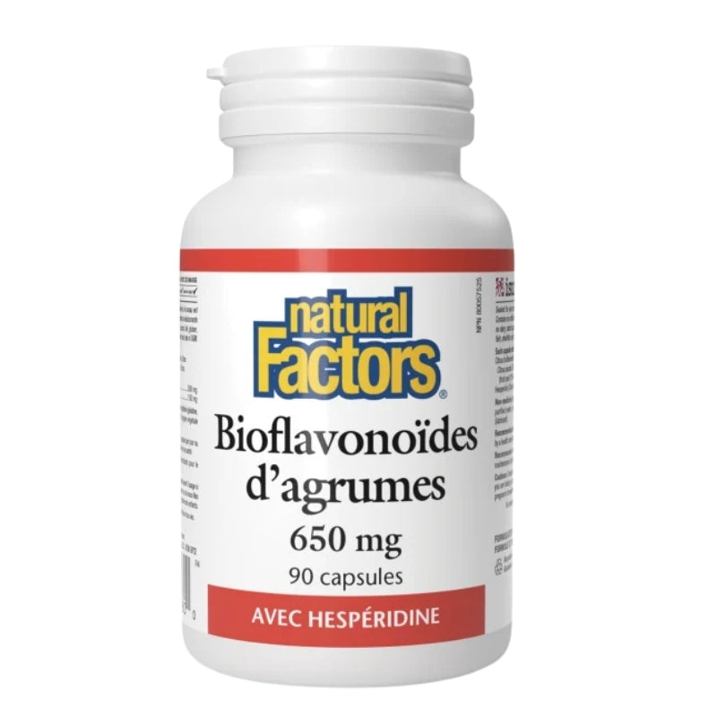 Natural Factors Bioflavonoïdes d’agrumes avec hespéridine - 650 mg