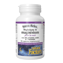 Natural Factors Bisglycinate de magnésium pour la nuit - Stress-Relax