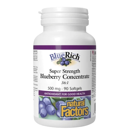 Natural Factors BlueRichMD Ultra-fort Concentré de bleuet - 500 mg