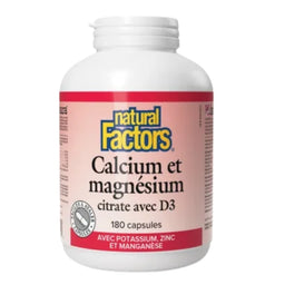 Natural Factors Calcium & magnésium citrate avec D3 - Capsules