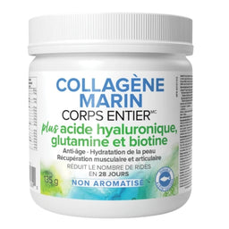 Natural  Factors Collagène marin Corps entier + acide hyaluronique, glutamine et biotine - Non aromatisé