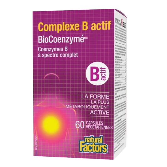 Natural Factors Complexe B Actif BioCoenzymé 60