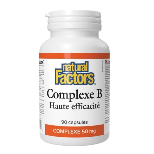 Natural Factors Complexe B Haute efficacité - 50 mg -90