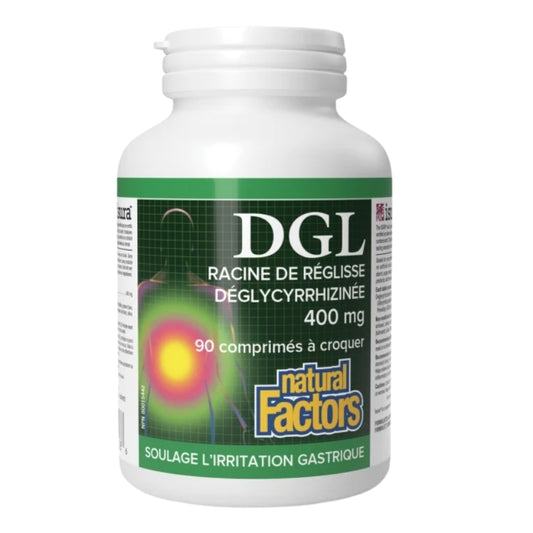 Natural Factors DGL Racine de réglisse déglycyrrhizinée 90