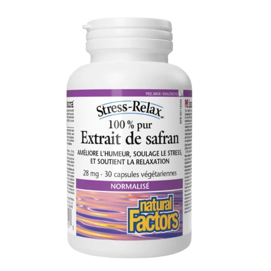 Natural Factors  Extrait de safran 100 % pur - Stress-Relax 30