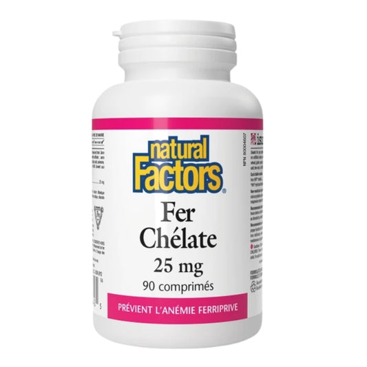 Natural Factors Fer Chélaté  - 25 mg