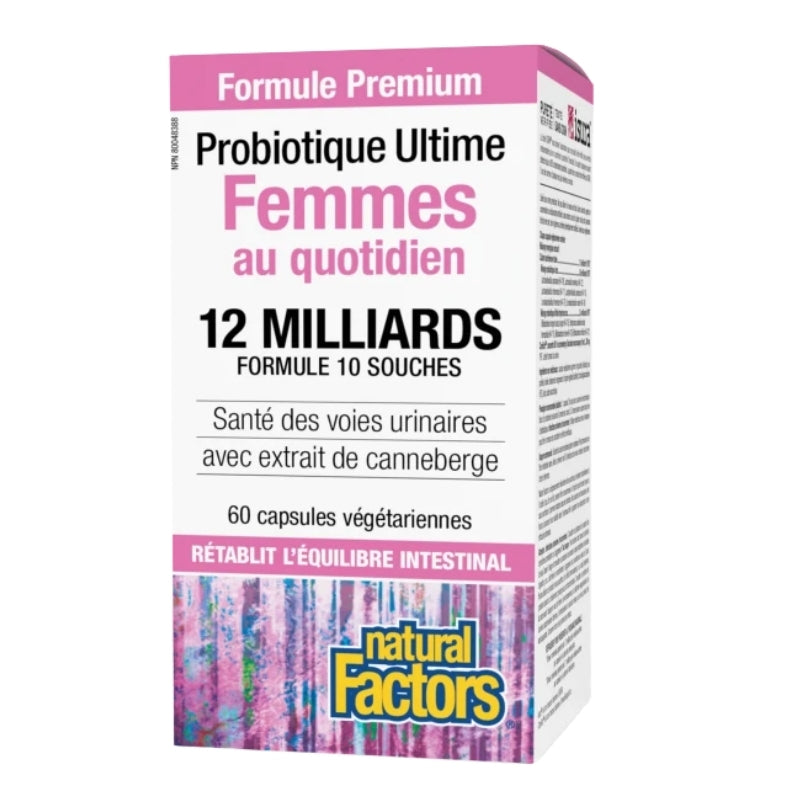 Natural Factors  Formule Femmes au quotidien - 12 milliards - 10 souches 60