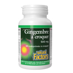 Natural Factors Gingembre à croquer  - 500 mg