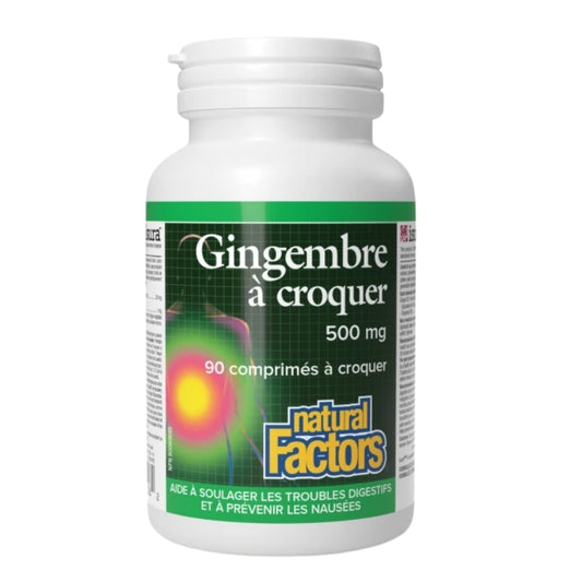 Natural Factors Gingembre à croquer  - 500 mg