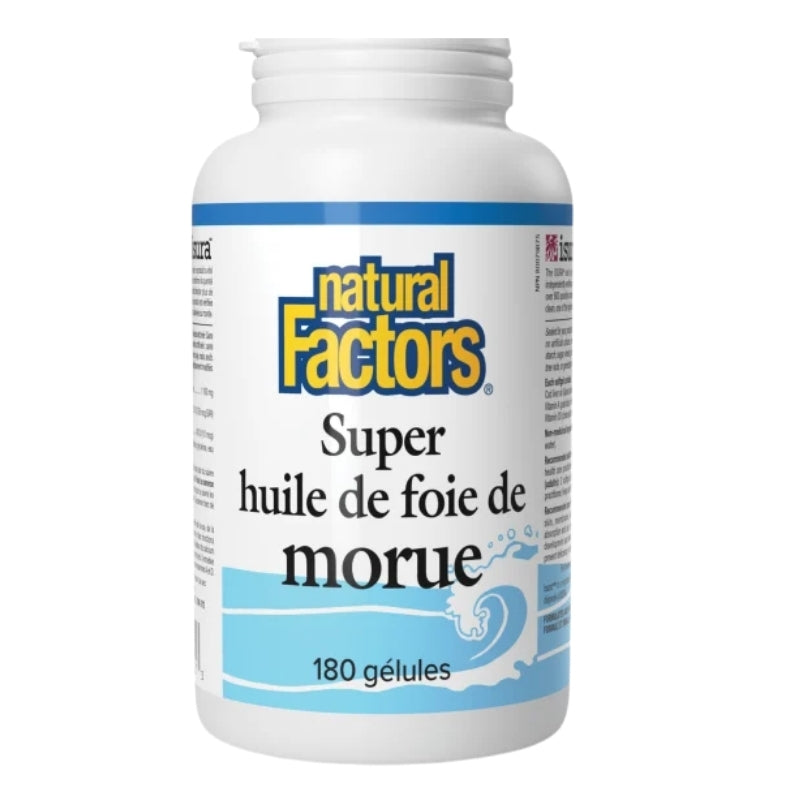 Natural Factors Super Huile De Foie de Morue 180