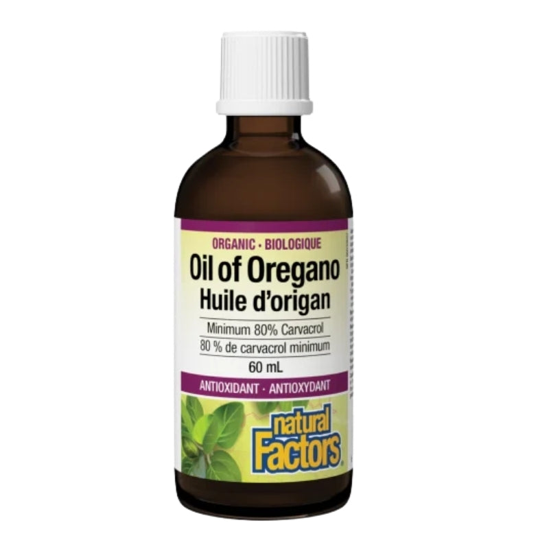 Natural Factors Huile d'Origan Liquide Bio 60 ml