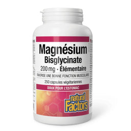 natural factors Magnésium bisglycinate élémentaire 200mg 