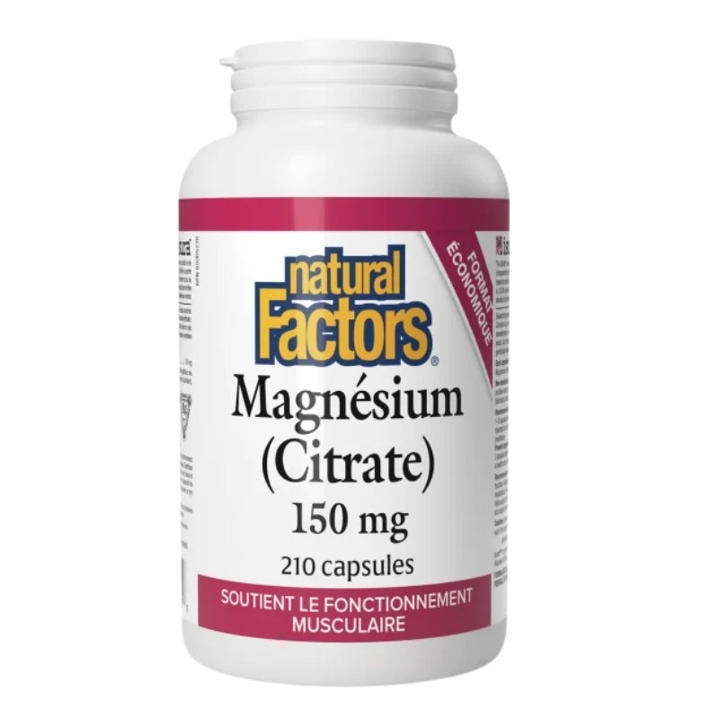 Natural factors Magnésium Citrate - 150 mg