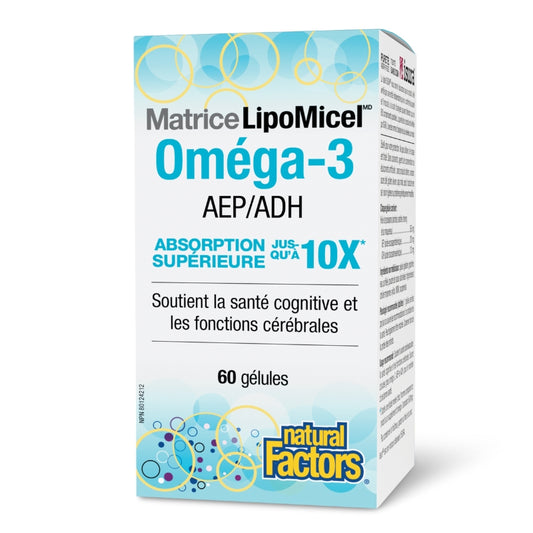 Natural Factors - Matrice Lipomicel - Omega-3 - 60 gel