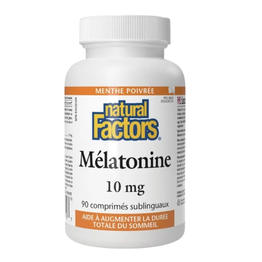 Natural FactordsMélatonine 10 mg - menthe poivrée