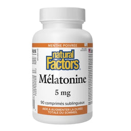 Natural Factors Mélatonine 5 mg - Menthe poivrée 90