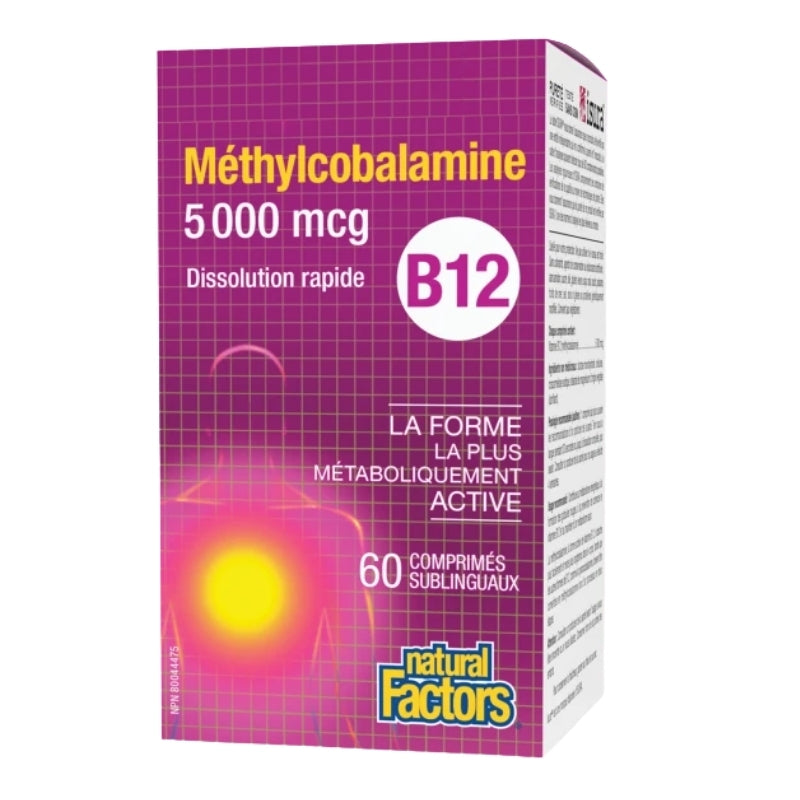 Natural Factors Méthylcobalamine B12 - 5 000 mcg
