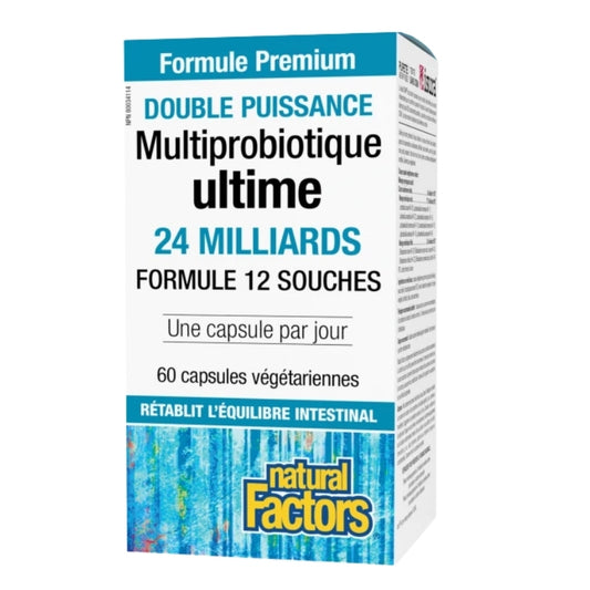 Natural Factors Multiprobiotique Ultime Double puissance - 24 Milliards