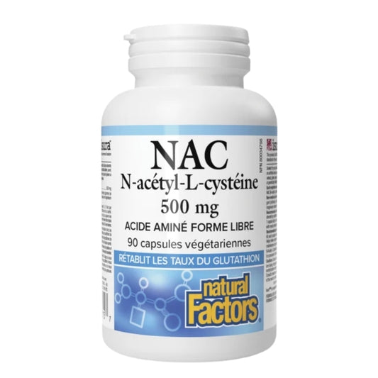 NAtural Factors N-acétyl-L-cystéine - 500 mg