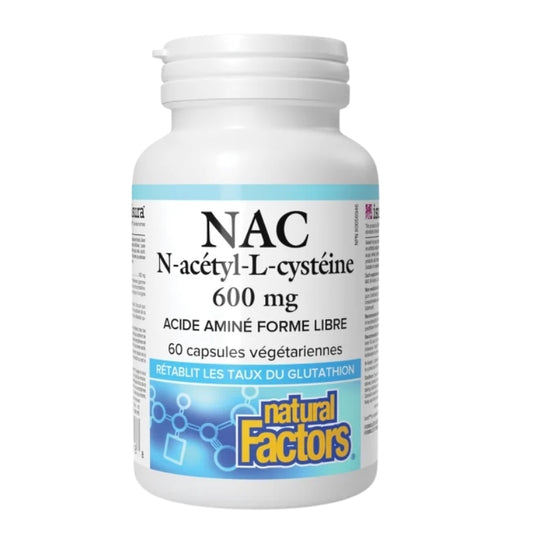 Natural Factors NAC N-acétyl-L-cystéine - 600 mg 60 capsules