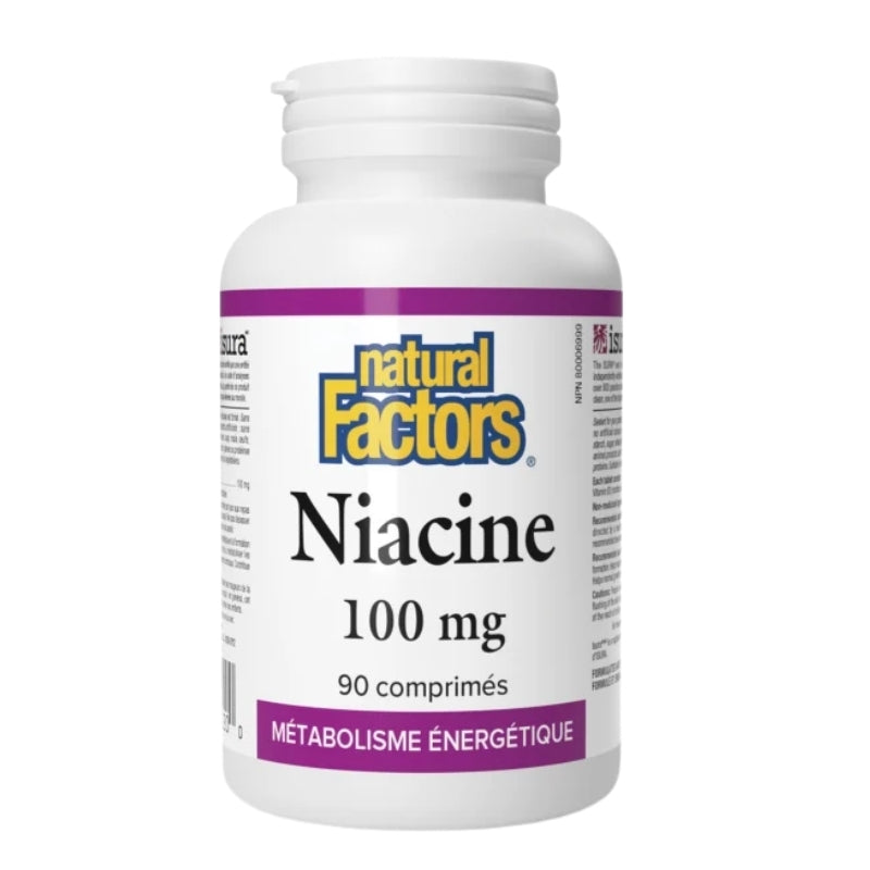 Natural Factors Niacine - 100 mg