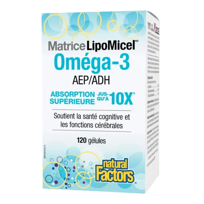 Natural Factors Oméga-3 Matrice - LipoMicel 120